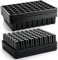 RooTrimmer 54 Cell Seed Starter Trays, 2.8" Deep Plug Flat Tray,10 Pieces Big Holes Germination Tray, Thick Durable Seedling Plastic Nursery Reusable Trays (11.14inch ×14.6 inch, 10-Pack) by RooTrimmer