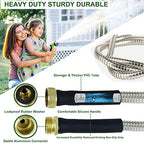 Metal Garden Hose 50FT, Heavy Duty Water Hose with Sprayer Nozzle - Leak Proof, Kink Free, Anti-rust, 5/8" Diameter Steel Hose, Ultra Lightweight & Durable Outdoor Hose - Image 3