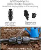 100Pcs 5/16 Inch Irrigation Tubing Fittings Kit (10Pcs×10Types), Locked Barbed Connectors for 5/16" ID-0.43" OD Drip Tubing, Include Couplings/Tees/Elbows/End Plugs/Four-Way - Image 7