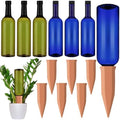 SiliFine 6 Sets Terracotta Watering Spikes,Blue Green and Terracotta by SiliFine