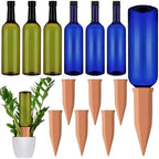 SiliFine 6 Sets Terracotta Watering Spikes,Blue Green and Terracotta by SiliFine