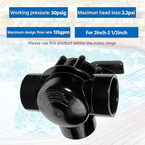 4717 3 Way Pool Valve, 3-Port Positive Seal NeverLube Valve Replacement for Jandy 4717 3-Port 2 to 2-1/2-inch CPVC Pool Diverter Valves for Swimming Pool & Spa Systems Hot Tubs and Spas and Non Lube - Image 4