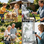 VERDOW Garden Hose Water Hose 100ft Lightweight Flexible, Kink-Free Outdoor 3/4" Rustproof Metal Fittings, 10-Pattern 360° Rotating Spray Nozzle for Yard Lawn Car Wash - Image 6
