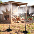 VIHOSE 2 Set Standing Misters for Chicken Coop, 30.7 Inch Height Portable Misting System, 26.2 ft Stand Misting Line for Chickens, Helps Keep Flocks Cooler During Hot Weather, Reduce Dust by VIHOSE