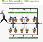 4M 8/11MM Tube+40M 1/4 Tube Garden Automatic Drip Irrigation Set,Adjustable Micro DIY Irrigation Kit Plant Water Saving System,Watering Kit for Lawn Garden Greenhouse Flower - Image 2