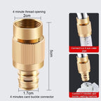 5pcs/10pcs Spray Nozzle Water Gun Brass High Pressure Direct Spray Sprinkler Quick Connector 1/2'' Garden Hose Adjustable Pressure Washer(Burgundy) - Image 2