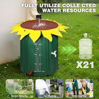 100 Gallon Rainwater Collection System Tank, PVC Portable Rain Water Collection Barrel for Garden Irrigation Water Catcher Container with 1000D Oxford Cloth, Spigot, Overflow Kit, Mesh Top (100) - Image 3