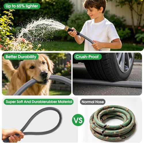 Garden Hose 50 FT, Non-Expanding Water Hose, Kink-Free - Image 4