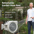 1/2" x 72 FT Retractable Garden Hose Reel - Image 4
