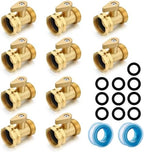 SIGURANTA Garden Hose Shut Off Valve 3/4 Inch Solid Brass Garden Hose connecto Shut Off Ball Valve (10 Set) by SIGURANTA