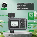 Water Timer, Digital Irrigation Controller System with Rain Delay/Manual Mode/Automatic, Programmable Hose Timers for Outdoor Garden Yard Lawn - Image 3