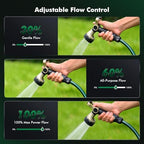 RESTMO Garden Hose Nozzle Heavy Duty, Fireman Style Water Hose Nozzle - Image 3