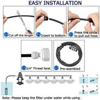 CozyCabin Outdoor Misting Cooling System with Pump - 40ft (12m) Misting Line with Filter + 6 Brass Mist Nozzles (3/4") for Patio Garden Greenhouse Watering Distribution System (12m (40ft)) - Image 3