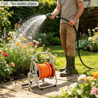 Portable Garden Hose Reel Cart, Heavy Duty Steel Freestanding Hose Holder - Image 4