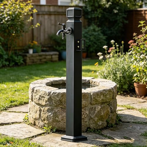 Outdoor Water Column Antifreeze Hose Faucet Stainless Steel Garden Water Tap for Patio Lawn Irrigation Washing, Yard Hydrant Water Feature Fountain Water Dispenser(Style 1,Height: 95cm/37.4in) by Gaommini
