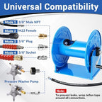 PWACCS Manual Pressure Washer Reel 150FTx3/8", 300FTx1/4" Power Hose Reel - Image 4