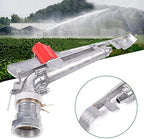 1.5" Irrigation Spray Gun with 2 Nozzles 360° Rotating Large Area Agricultural Sprinkler Adjustable Impact Watering Spray Tool for Garden Farm Lawn Irrigation (for 1.5" Pump,Regular Model) - Image 4