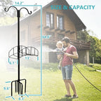 Garden Hose Holder 2 Pack with 7 Prong Base and Dual Shepherd Hooks - Image 5