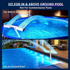 Pool Fountain with Light, 16-Color 12-Modes, Dual Spray Water Fountains for Above Ground & In-ground Pools, APP Control, 360°Adjustable Waterfall Sprinkler, Cooling Water - Image 3