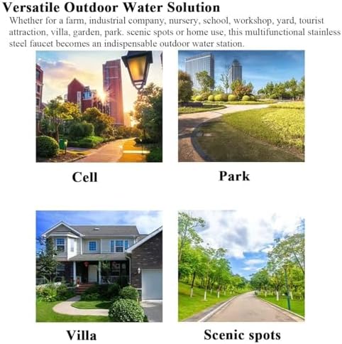 Freestanding Vertical Garden Water Faucet - Anti-Freeze Hose Holder with Lockable Tap for Lawn, Patio, Villa, and Courtyard Irrigation & Washing, Fountain Feature - Image 5