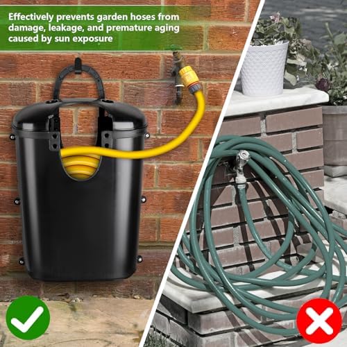 garden hose reel.Courtyard Hose boxes, garden hoses Box。Black - Image 3