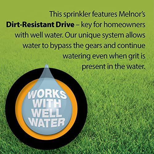 Melnor Metal Oscillating Sprinkler 4500 Sq Ft: Flow, Width, Range Adjust - Image 6
