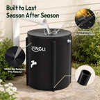 VINGLI Collapsible Rain Barrel Portable Rain Water Collection (Black, 50 Gallon) - Image 2