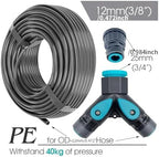Flexible Brass Adjustable Spray Kit Gray 3/8"PE Hose Quick Connect Fogging Cooling Dedusting Watering System for Garden(5m Kit) - Image 3