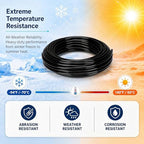 Nuanchu 100ft Polyethylene Tubing, 3/8" Od, 1/4" ID, 0.06" Wall Black - Image 4