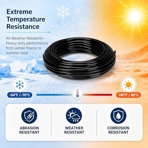 Nuanchu 100ft Polyethylene Tubing, 3/8" Od, 1/4" ID, 0.06" Wall Black - Image 4