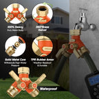 Hose Splitter 2 Way Heavy Duty, Garden Hose Splitter- Full Metal Body Y Type with Dual Shut Off Valves, 3/4" Standard Threads, Leak-Proof Dual Outlet Splitter for Sprinklers and Irrigation Systems - Image 3