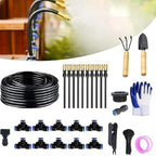 360° Curved Garden Automatic Irrigation System, Omnidirectional Smart Sprinkler System, Adjustable Nozzle, Quick Installation for Lawns, Flower Beds, Greenhouses & Farms (49.2Ft Set (15 Nozzles)) by GDSAFS