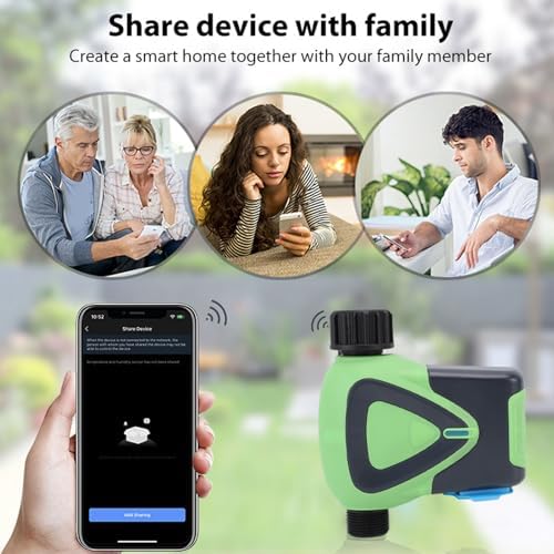 Sanpyl WiFi Sprinkler Timer, Smart Bluetooth Hose Timer with app Voice Control, Applicable 3/4 Inch Hose, Automatic Irrigation Controller for Garden - Image 6