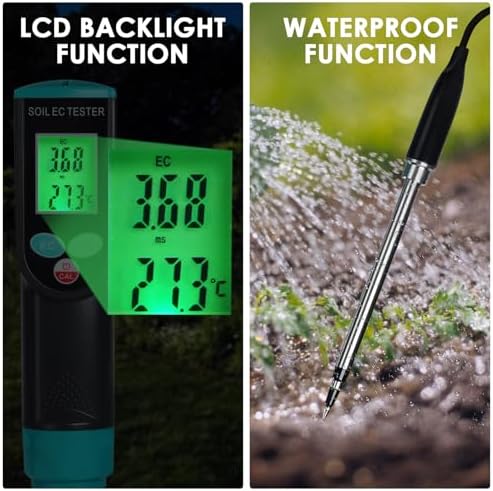2 in 1 Digital Plants EC Meter Soil EC & Temperature Meter - Image 3