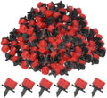 M METERXITY 400-Pack 360 Degree Adjustable Irrigation Dripper, 1/4 Inch Barbed Emitter Drip Sprinklers for Garden/Greenhouse/Flower Bed/Watering System, Anti-Clogging Emitters [Red] by MMETERXITY