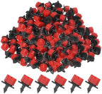 M METERXITY 400-Pack 360 Degree Adjustable Irrigation Dripper, 1/4 Inch Barbed Emitter Drip Sprinklers for Garden/Greenhouse/Flower Bed/Watering System, Anti-Clogging Emitters [Red] by MMETERXITY