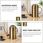 Golden Stainless Steel Watering Pot with Long Spout 1.5 L - Image 3