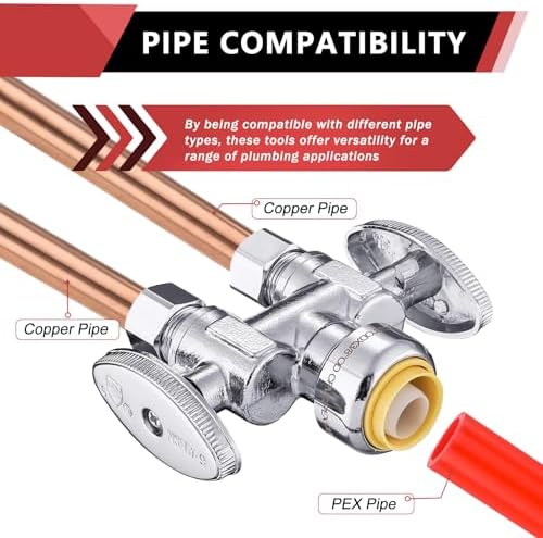 20Pcs EFIELD 1/2"Push x Dual 3/8"OD Straight Stop Valve(PF-VALVE039-20) - Image 4
