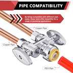 50Pcs EFIELD 1/2"Push x Dual 3/8"OD Straight Stop Valve(PF-VALVE039-50) - Image 4