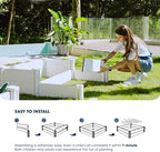 BLUU Planter Raised Garden Beds Plastic Vinyl Garden Box for Growing Vegetables Flowers Herbs Large White DIY Outdoor Patio Backyard Kits, Rectangular, 2 x 4 FT - Image 3