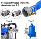 1-1/2" x 50ft PVC Lay Flat Discharge Hose With Aluminum Camlock C & E Fittings, Cam Lock Fitting, Heavy Duty Reinforced Pump Backwash Hose Assembly - Image 5