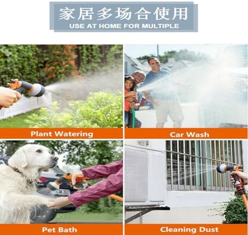 Hose Nozzle,Garden Hose Nozzle Spray Gun, High Pressure Multi-Pattern Sprayer for Car Wash, Plants, Flowers - Image 5