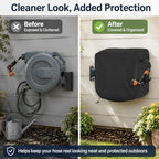 Garden Hose Reel Cover for Sunneday XG-30B Reel 2021–2026, Water Resistant Hose Reel Cart Cover for Wall Mounted & Retractable Hose Reels, Outdoor Protection Cover,B Grey - Image 5