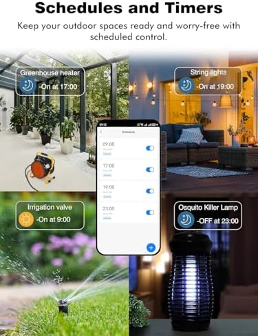 EIGHTREE Outdoor Smart Plug, Timer Outlet with 2 Independent Outlets, 15A - Image 7