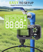 HIRALIY 59FT Drip Irrigation Kit with Water Timer, Quick-Connect - Image 2