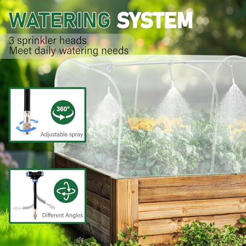 Briwooody Raised Garden Bed Kit Self Watering Pest Control Net 39x21x19" - Image 3
