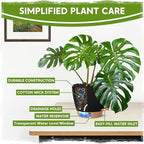 Self Watering Pots for Indoor Plants (5/5.5/6/6.5/8 Inch), Terra Cotta Planters with Water Level Indicator & Drainage,Wicking Pots for Monstera, Herbs & Snake Plant (Black, 5/5.5/6/6.5/8 Inch) - Image 4