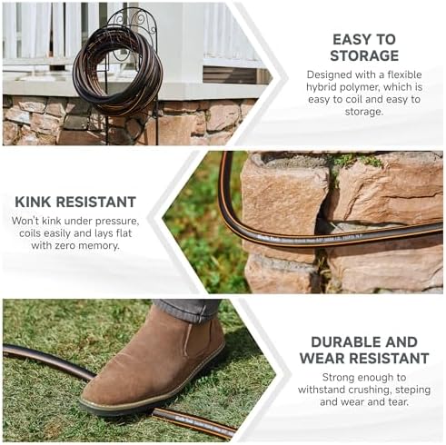Giraffe Tools Retractable Sprinkler Soaker Hose Reel and Garden Hose 5/8", 100ft Lightweight Hybrid Hose - Image 5