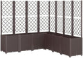 Garden Planter Box with Trellis Brown 63"x63"x55.1" Set of 7 by Unknown