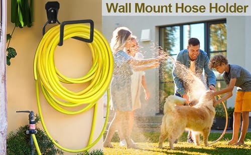 2 Pcs Garden Hose Holder, Metal Storage Hook, Heavy Duty, Rustproof, Wall Mounted, for Water Hose Organization, Free Standing Metal Hose Rack(Grey) - Image 7